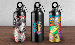 Squeeze Alumínio com Bico e Mosquetão 500ml Impressão Colorida UV 