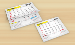 Bloco de Calendário para Folhinha 2027