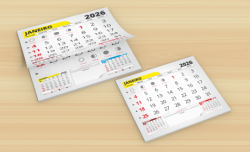 Bloco de Calendário para Folhinha 2026
