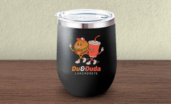 Copo Cuia com Tampa de Acrilico 360ml Impressão DTF