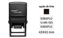 Carimbo Datador N343 D | 43x43mm