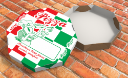 Caixa de Pizza Estampada - Caixa de Pizza 25cm 