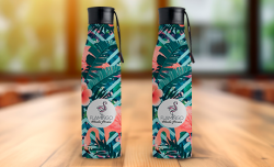 Garrafa de Alumínio Noir 750ml Impressão Colorida UV 